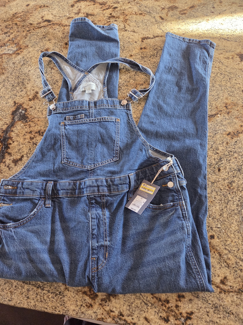 Universal Thread Blue Denim Relaxed Overalls NEW WITH TAG
